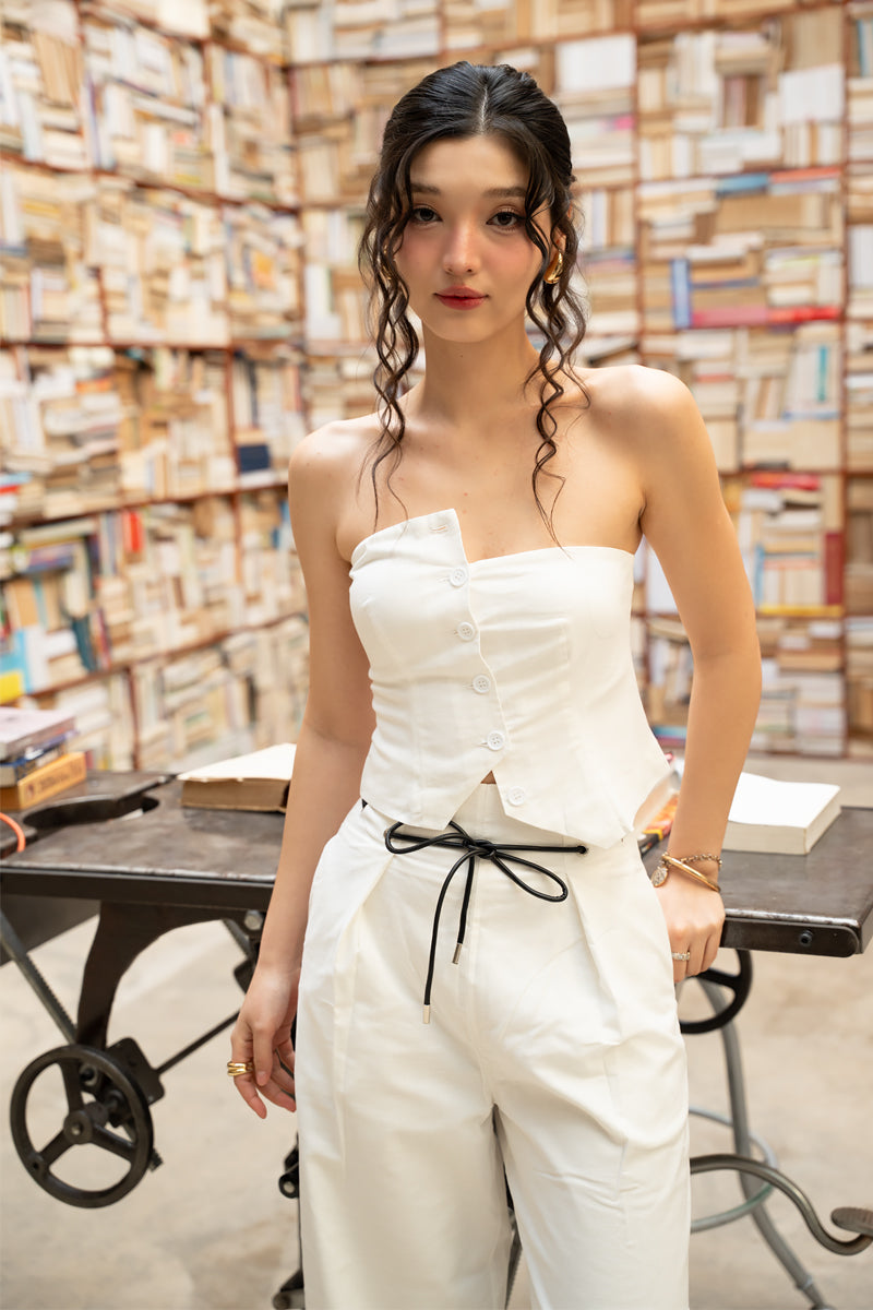 MUTUAL 2-WAY BUTTON TOP (WHITE)