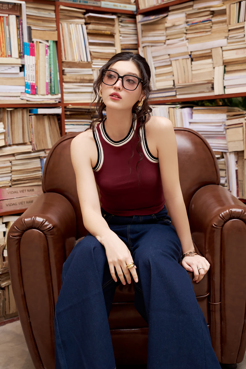 ICONIC WIDE-LEG JEANS (DARK DENIM)