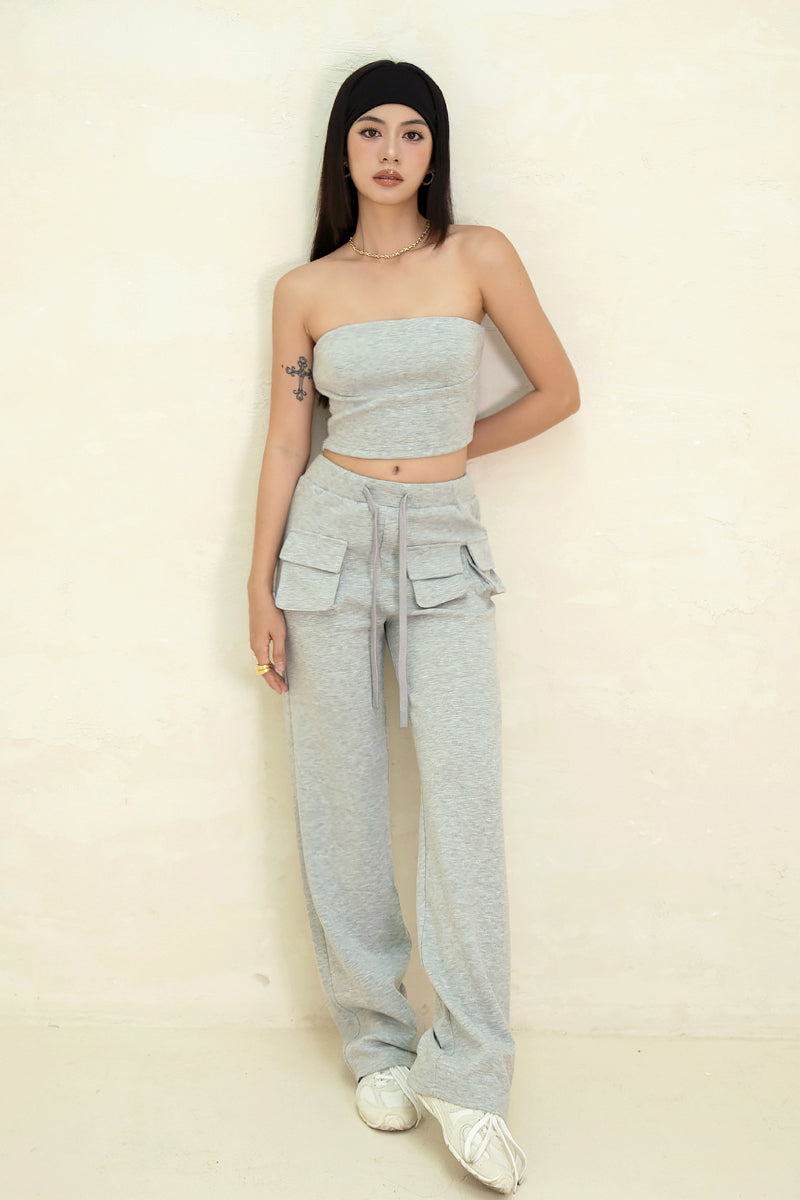 OFF-DUTY TUBE TOP (GREY)