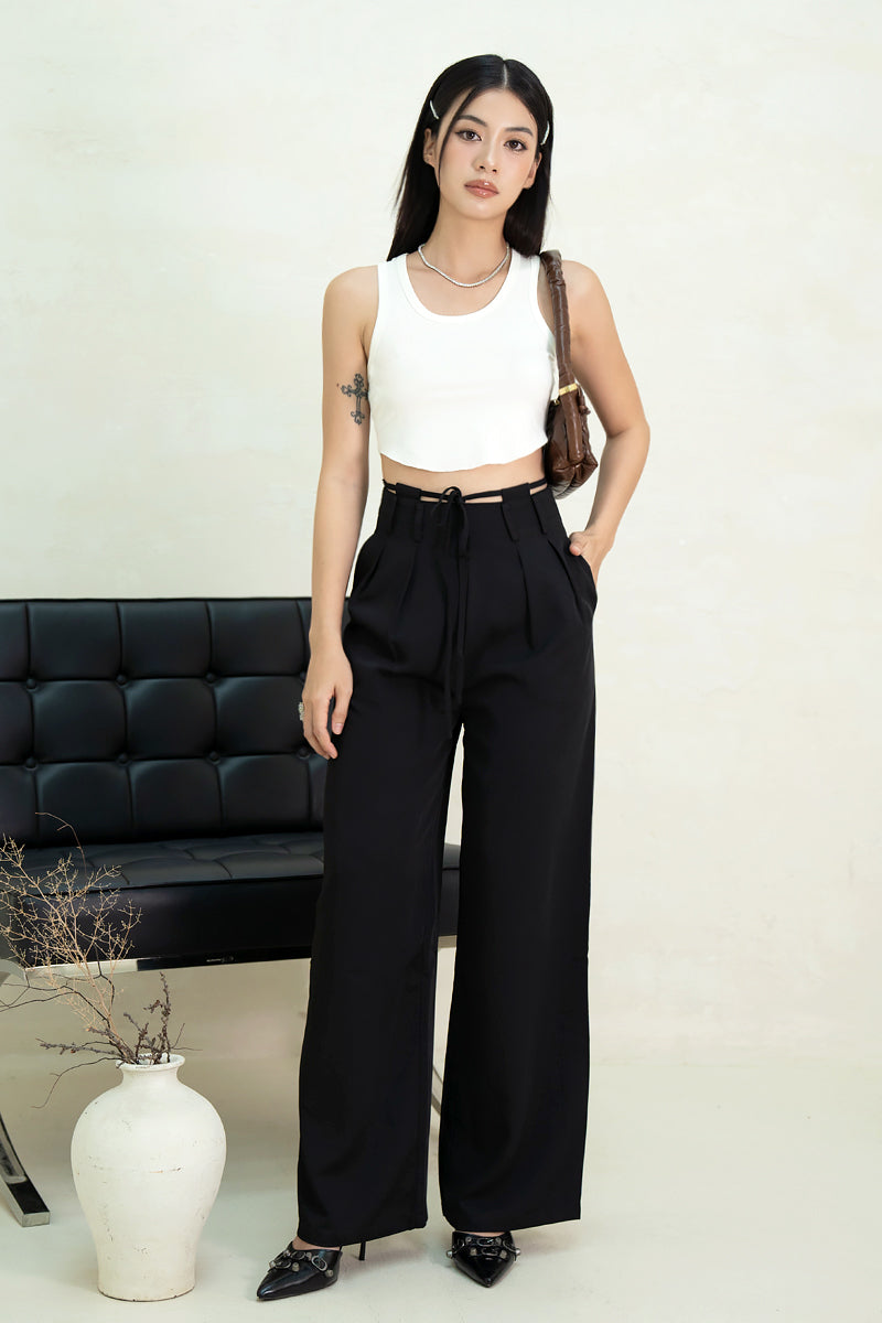 STRING ME ALONG PANTS (BLACK)