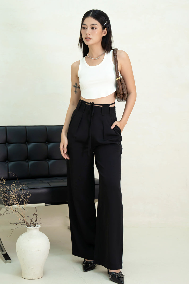 STRING ME ALONG PANTS (BLACK)