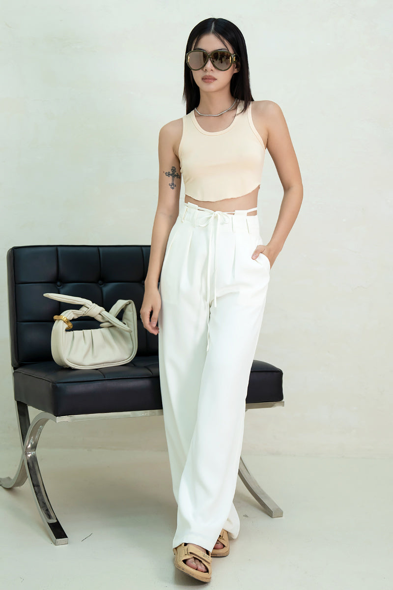 STRING ME ALONG PANTS (WHITE)