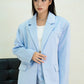 MANON SATIN BLAZER (SPINDLE BLUE)