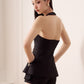 HIGH KEY HALTER TOP (BLACK STRIPE)(BACKORDER)