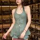 HIGH KEY BIG POCKET SHORTS (SAGE GREEN STRIPE)
