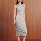 SLOW DOWN STRIPE DRESS (GREY)