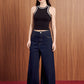 ICONIC WIDE-LEG JEANS (DARK DENIM)