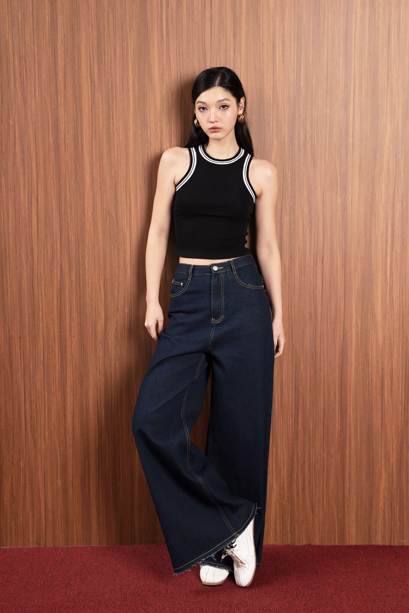 KEEPER STRIPE TOP (BLACK)