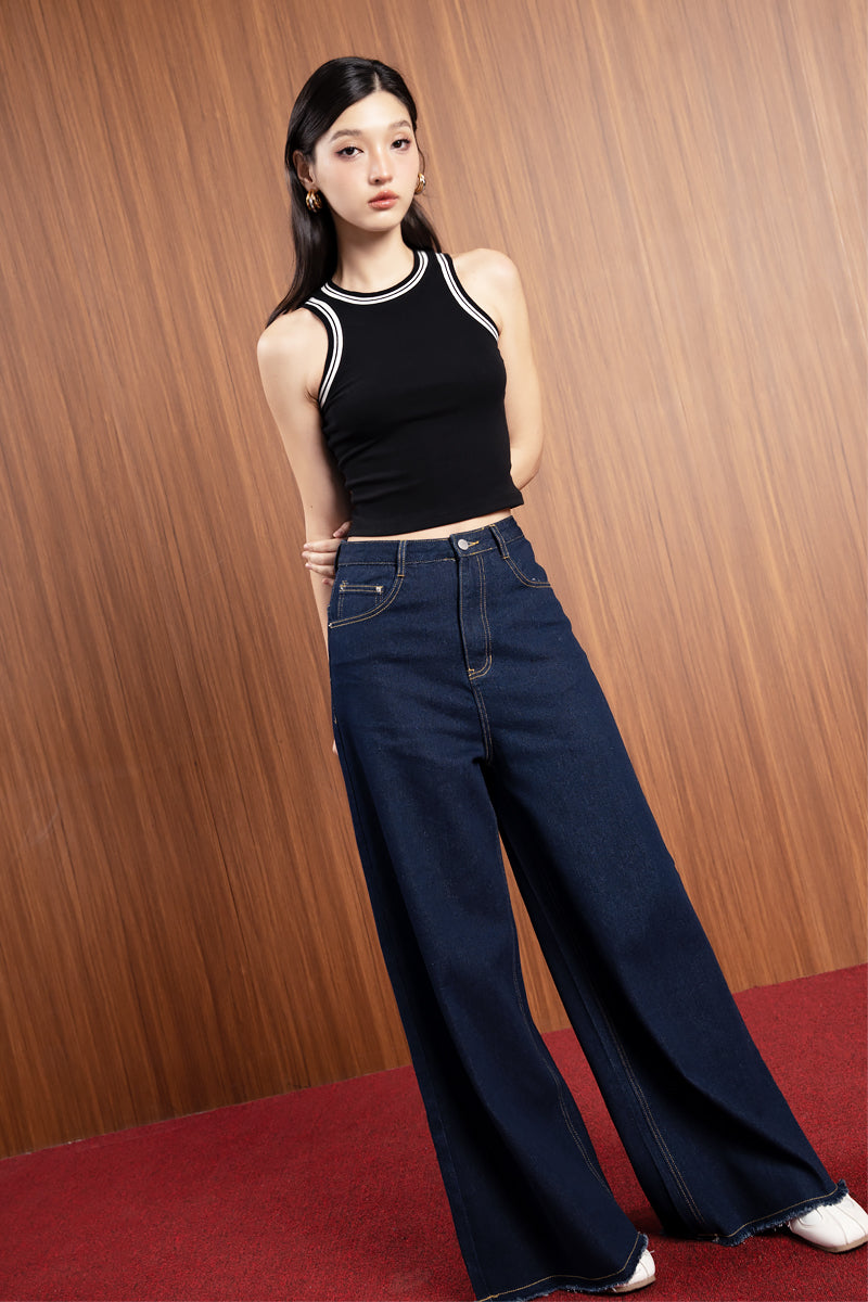 KEEPER STRIPE TOP (BLACK)