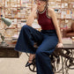 ICONIC WIDE-LEG JEANS (DARK DENIM)