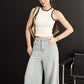 ICONIC WIDE-LEG JEANS (ANTIQUE BLUE DENIM)