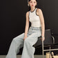 ICONIC WIDE-LEG JEANS (ANTIQUE BLUE DENIM)