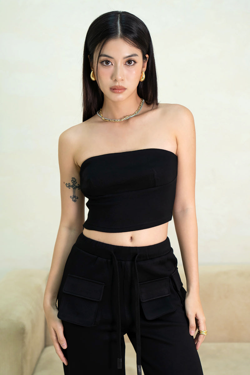 [BACKORDER] OFF-DUTY TUBE TOP (BLACK)