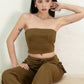 [BACKORDER] OFF-DUTY TUBE TOP (OLIVE BROWN)