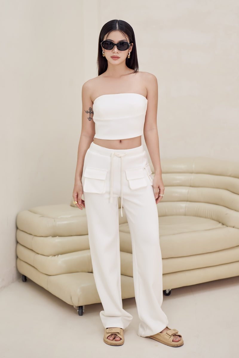 [BACKORDER] OFF-DUTY TUBE TOP (WHITE)