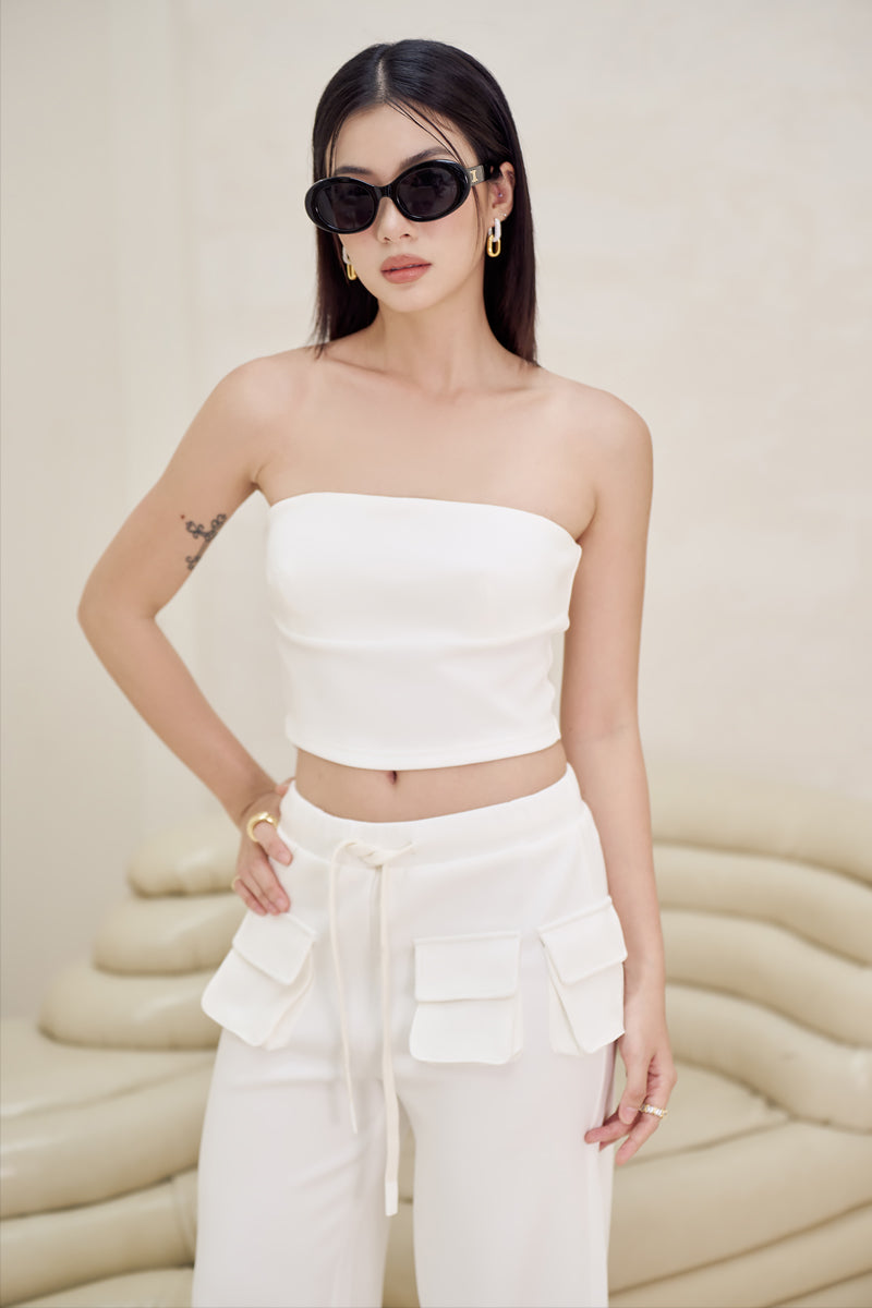 [BACKORDER] OFF-DUTY TUBE TOP (WHITE)